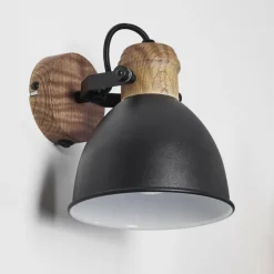 Applique murale Banjul Noir, 1 lumière