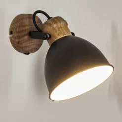 Applique murale Banjul Noir, 1 lumière