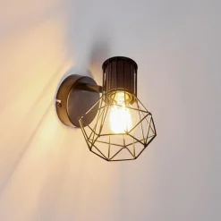 Applique murale Bardhaman Noir, 1 lumière