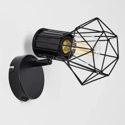 Applique murale Bardhaman Noir, 1 lumière