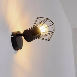 Applique murale Bardhaman Noir, 1 lumière