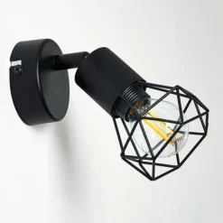 Applique murale Baripada Noir, 1 lumière