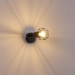 Applique murale Baripada Noir, 1 lumière