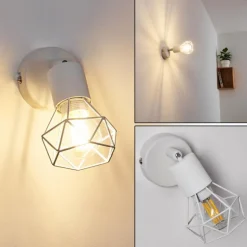 Applique murale Baripada Blanc, 1 lumière