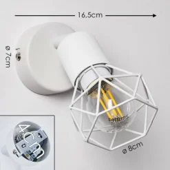 Applique murale Baripada Blanc, 1 lumière