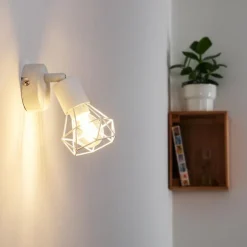 Applique murale Baripada Blanc, 1 lumière