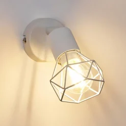 Applique murale Baripada Blanc, 1 lumière