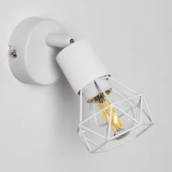 Applique murale Baripada Blanc, 1 lumière