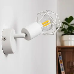 Applique murale Baripada Blanc, 1 lumière