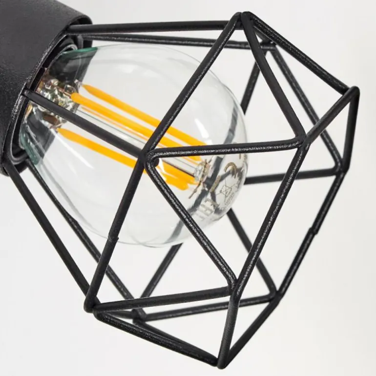 Applique murale Baripada Bois foncé, Noir, 1 lumière