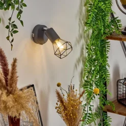 Applique murale Baripada Anthracite, Chrome, 1 lumière