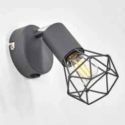 Applique murale Baripada Anthracite, Chrome, 1 lumière