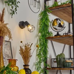 Applique murale Baripada Anthracite, Chrome, 1 lumière