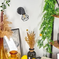 Applique murale Baripada Anthracite, Chrome, 1 lumière