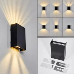 Applique murale Benin LED Noir, 1 lumière