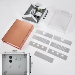 Applique murale Benin LED Cuivre, 2 lumières