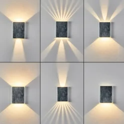 Applique murale Benin LED Nickel mat, 2 lumières