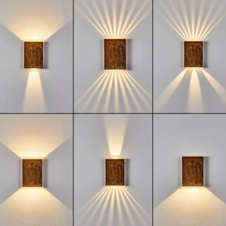 Applique murale Benin LED Rouille, 2 lumières