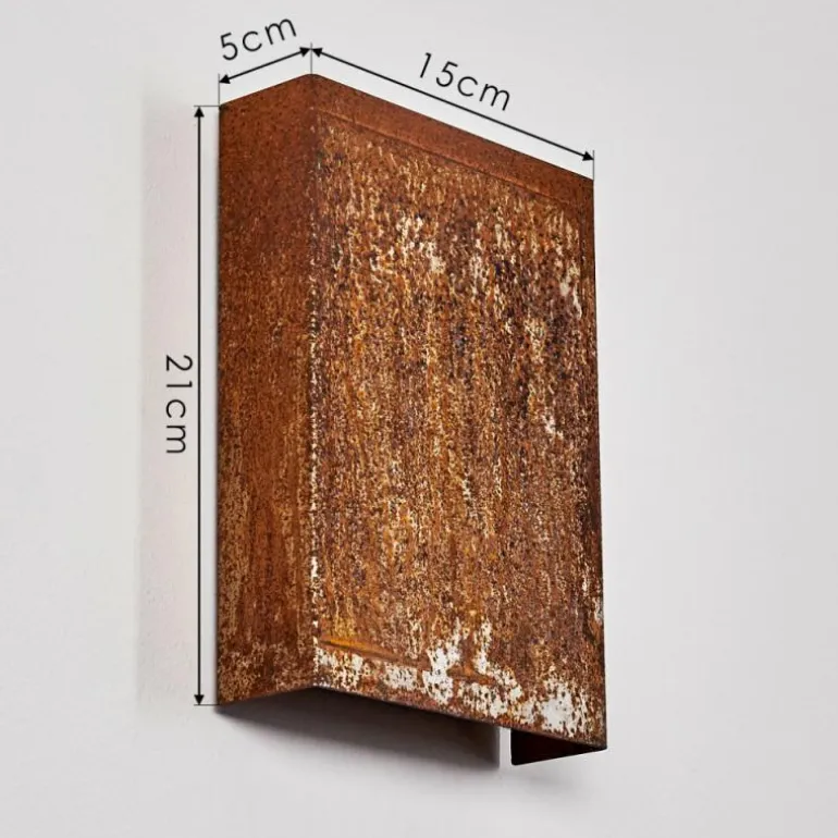 Applique murale Benin LED Rouille, 2 lumières