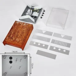 Applique murale Benin LED Rouille, 2 lumières