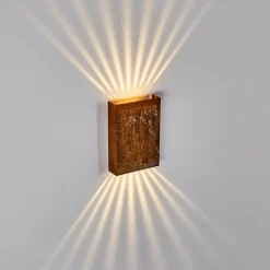 Applique murale Benin LED Rouille, 2 lumières