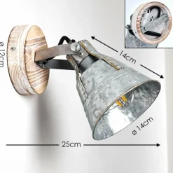 Applique murale Berkeley Bois clair, Zingué, 1 lumière