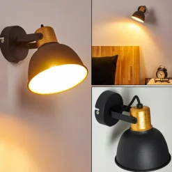 Applique murale Blackburn Noir, 1 lumière