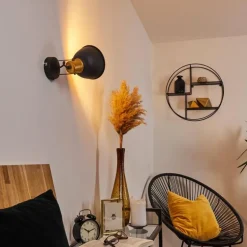 Applique murale Blackburn Noir, 1 lumière