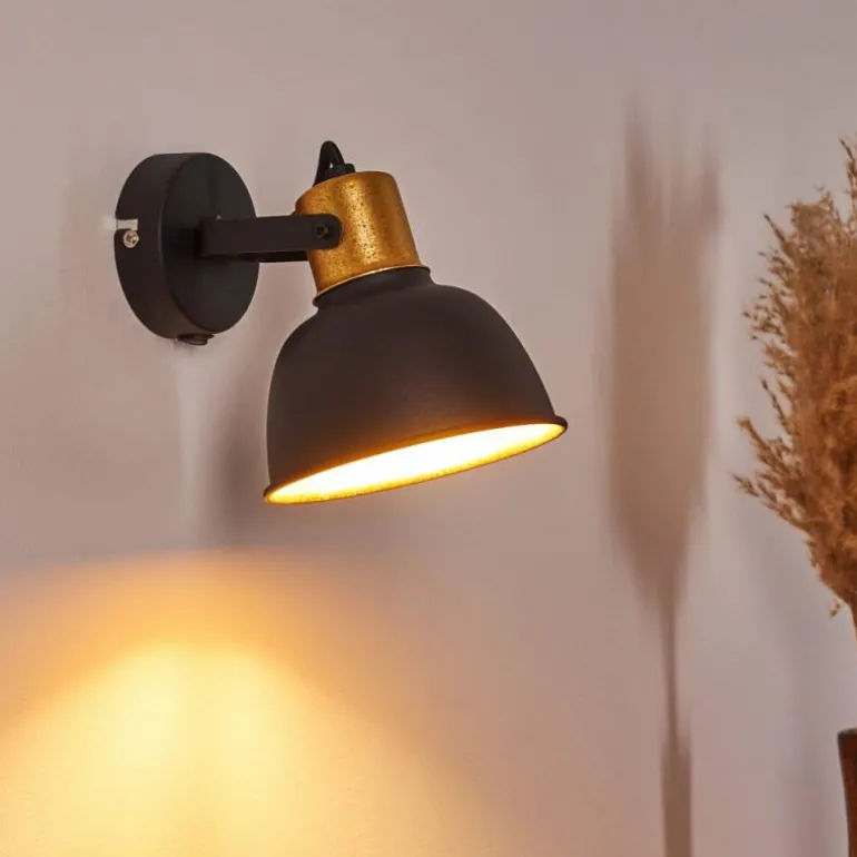 Applique murale Blackburn Noir, 1 lumière