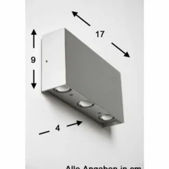 Applique murale Bleuchten Stream LED Aluminium, 6 lumières