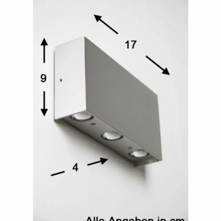 Applique murale Bleuchten Stream LED Aluminium, 6 lumières