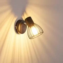 Applique murale Bolderslev Chrome, Noir, 1 lumière