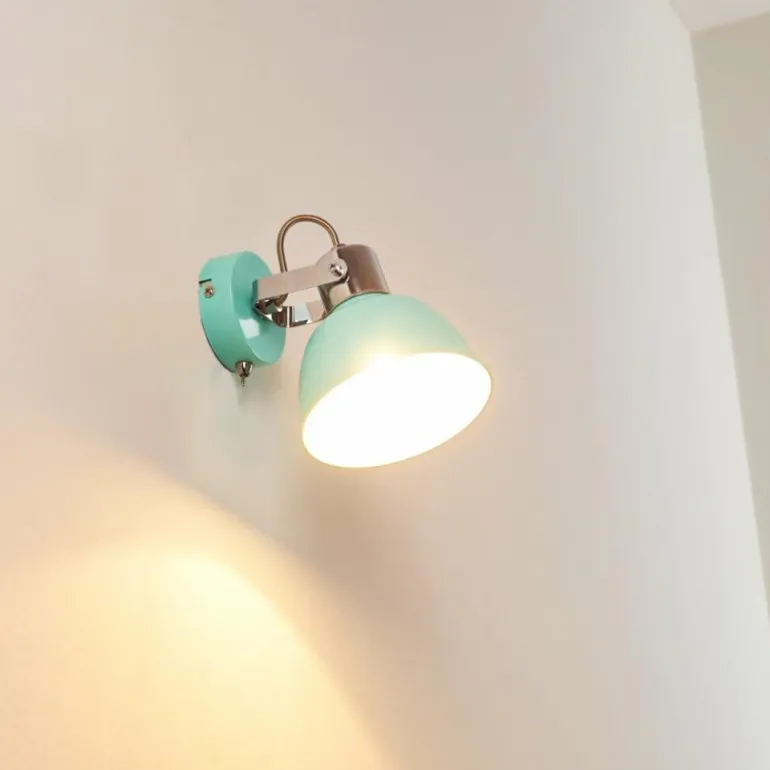 Applique murale Borik Turquoise, 1 lumière