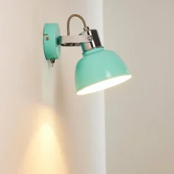 Applique murale Borik Turquoise, 1 lumière