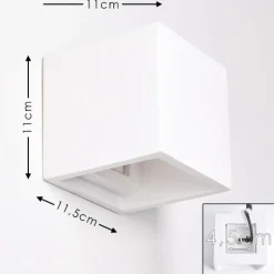 Applique murale Braslo Blanc, 1 lumière