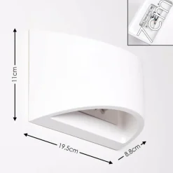 Applique murale Braslo Blanc, 1 lumière