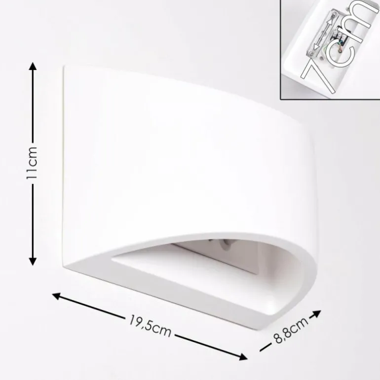 Applique murale Braslo Blanc, 1 lumière