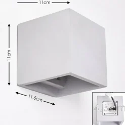 Applique murale Braslo Gris, 1 lumière