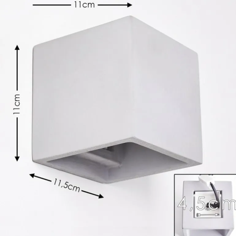 Applique murale Braslo Gris, 1 lumière