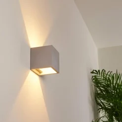 Applique murale Braslo Gris, 1 lumière