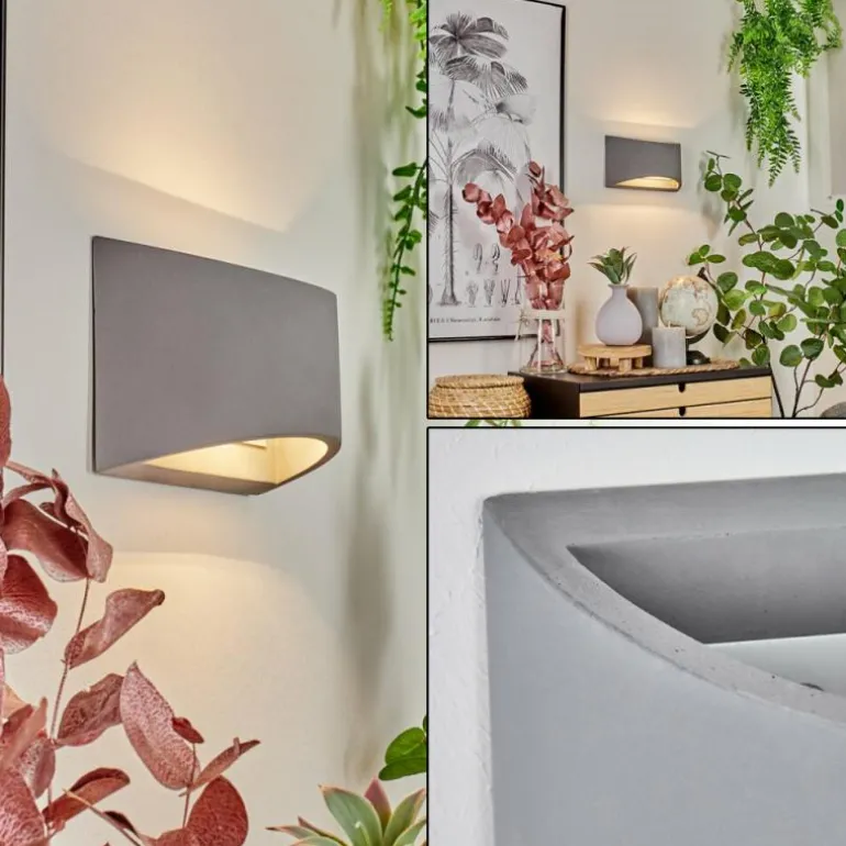 Applique murale Braslo Gris, 1 lumière