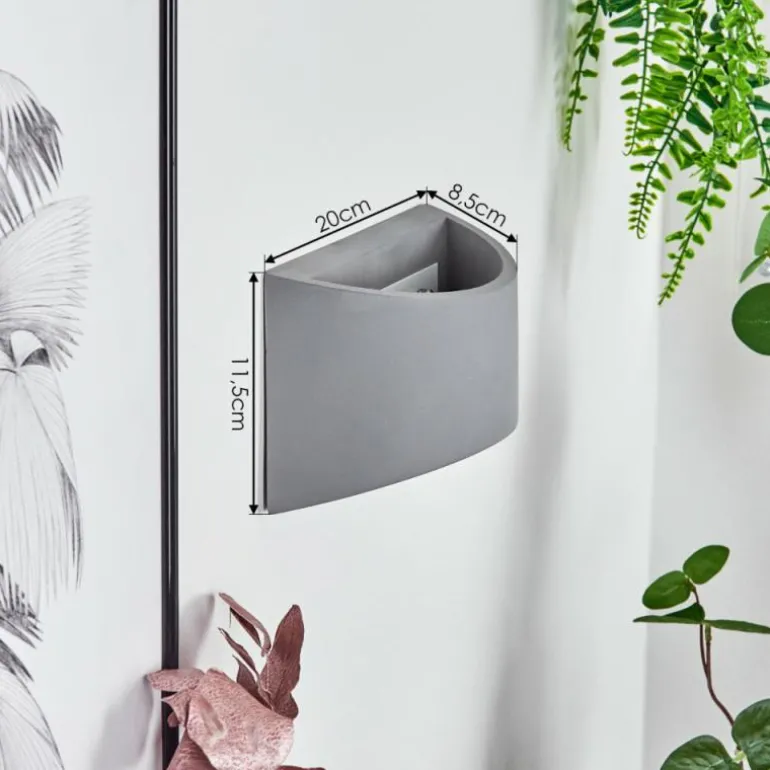 Applique murale Braslo Gris, 1 lumière