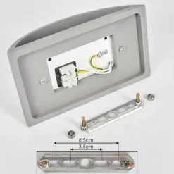 Applique murale Braslo Gris, 1 lumière