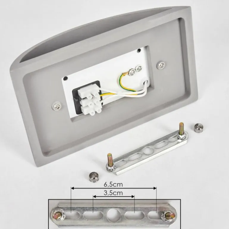 Applique murale Braslo Gris, 1 lumière