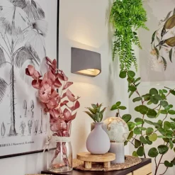 Applique murale Braslo Gris, 1 lumière