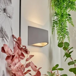 Applique murale Braslo Gris, 1 lumière