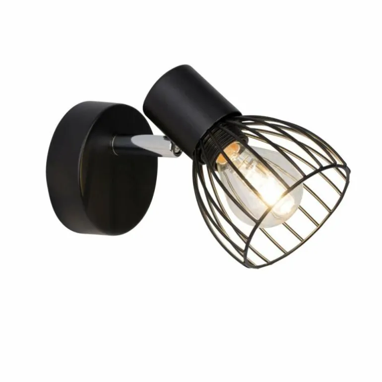 Applique murale Brilliant Blacky Noir, 1 lumière