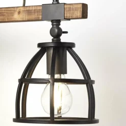 Applique murale Brilliant Matrix Bois foncé, Noir, 1 lumière