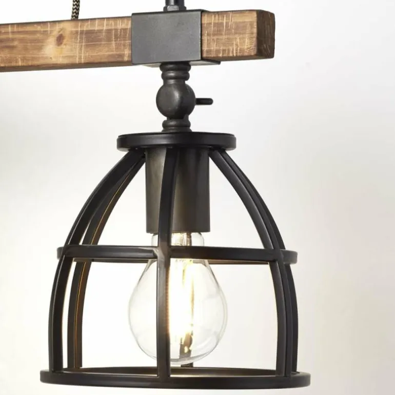 Applique murale Brilliant Matrix Bois foncé, Noir, 1 lumière