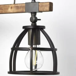 Applique murale Brilliant Matrix Bois foncé, Noir, 1 lumière